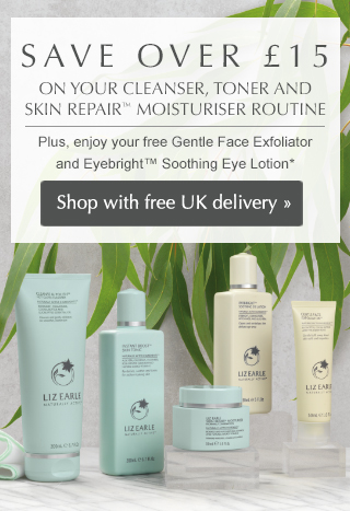 Save over £15 ON YOUR CLEANSER, TONER AND SKIN REPAIR™ MOISTURISER ROUTINE. Plus, enjoy your free Gentle Face Exfoliator and Eyebright™ Soothing Eye Lotion* Shop with free UK delivery »